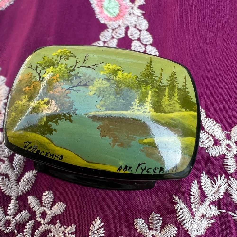 Hand-Painted Landscape Art Box